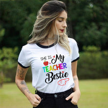 Load image into Gallery viewer, Teacher Tshirt For Women Harajuku Love Teach Fashion Female T-shirts Teacher Squad Clothes 2019 Summer Ulzzang Printed Tops Tees