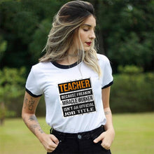 Load image into Gallery viewer, Teacher Tshirt For Women Harajuku Love Teach Fashion Female T-shirts Teacher Squad Clothes 2019 Summer Ulzzang Printed Tops Tees