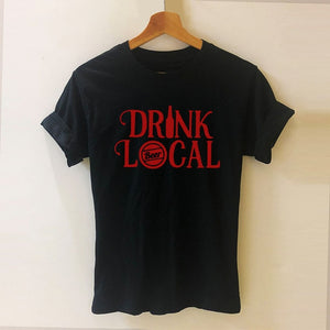 Less Think More Drink Drinking Drunk Beer Wine Harajuku T Shirt Funny T-shirt Women Clothing Casual Short Sleeve Tops Tees